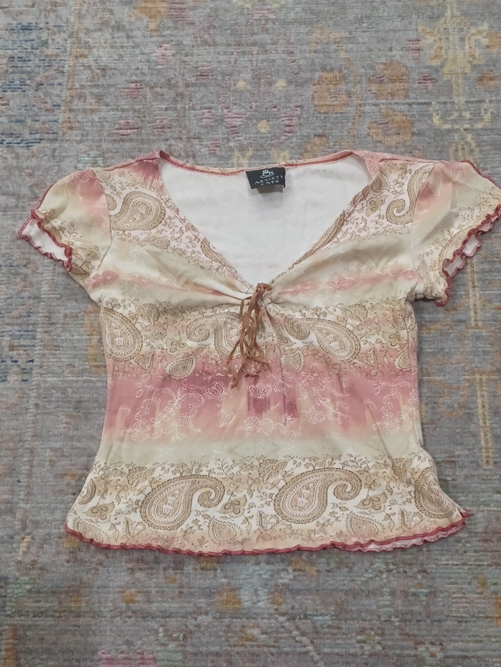Vintage Anxiety Cafe V-Neck Top
